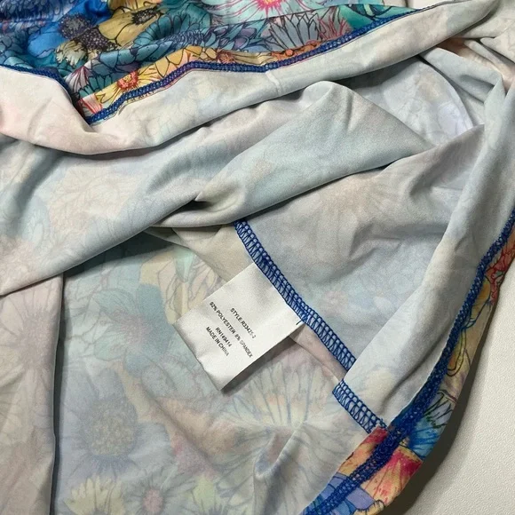 Johnny Was Florentina Mesh Tiered Slip Dress Multi Floral Size Medium - Picture 16 of 16